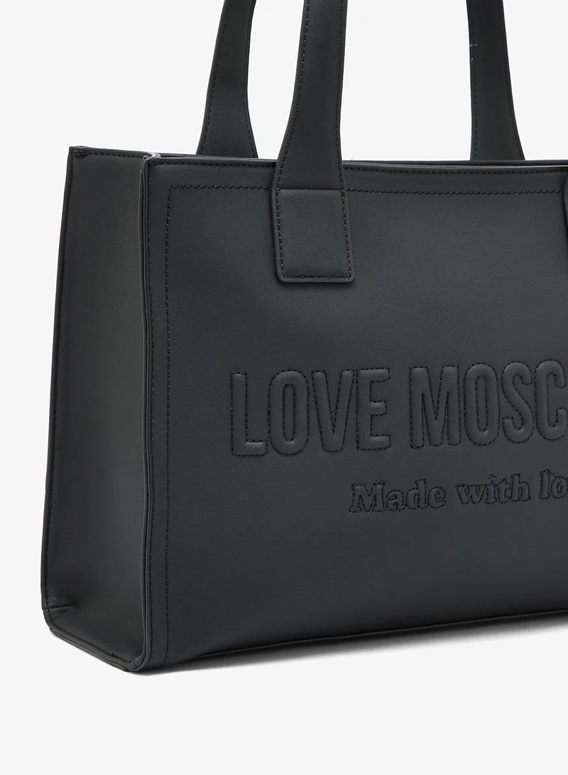 Love Moschino  Signature Love GRS PU Shopper Tote for Women | Best Price UAE